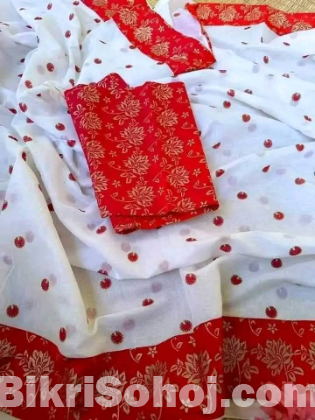 স্ক্রিন প্রিন্ট শাড়ি